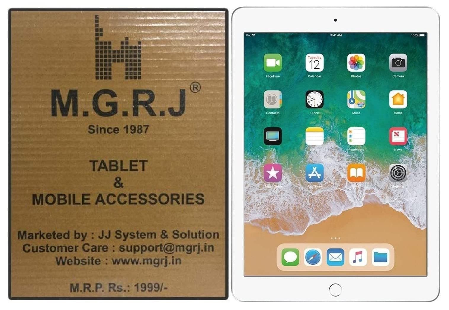 M.G.R.J® Pro HD+ Tempered Glass Screen Protector Compatible for iPad(6th Gen) / 5th Gen/Pro 9.7 / Air 2 / Air Tablet (9.7" inch)