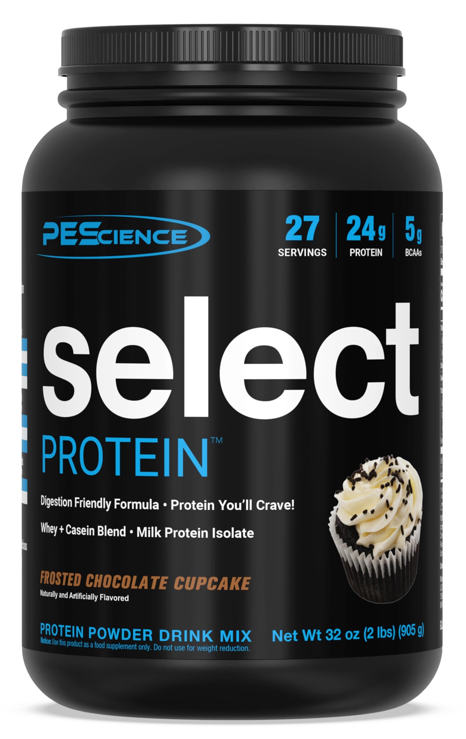 PEScience - Select Protein - Whey & Casein Protein Powder Supplement Blend - 27 Servings (Frosted Chocolate Cupcake)
