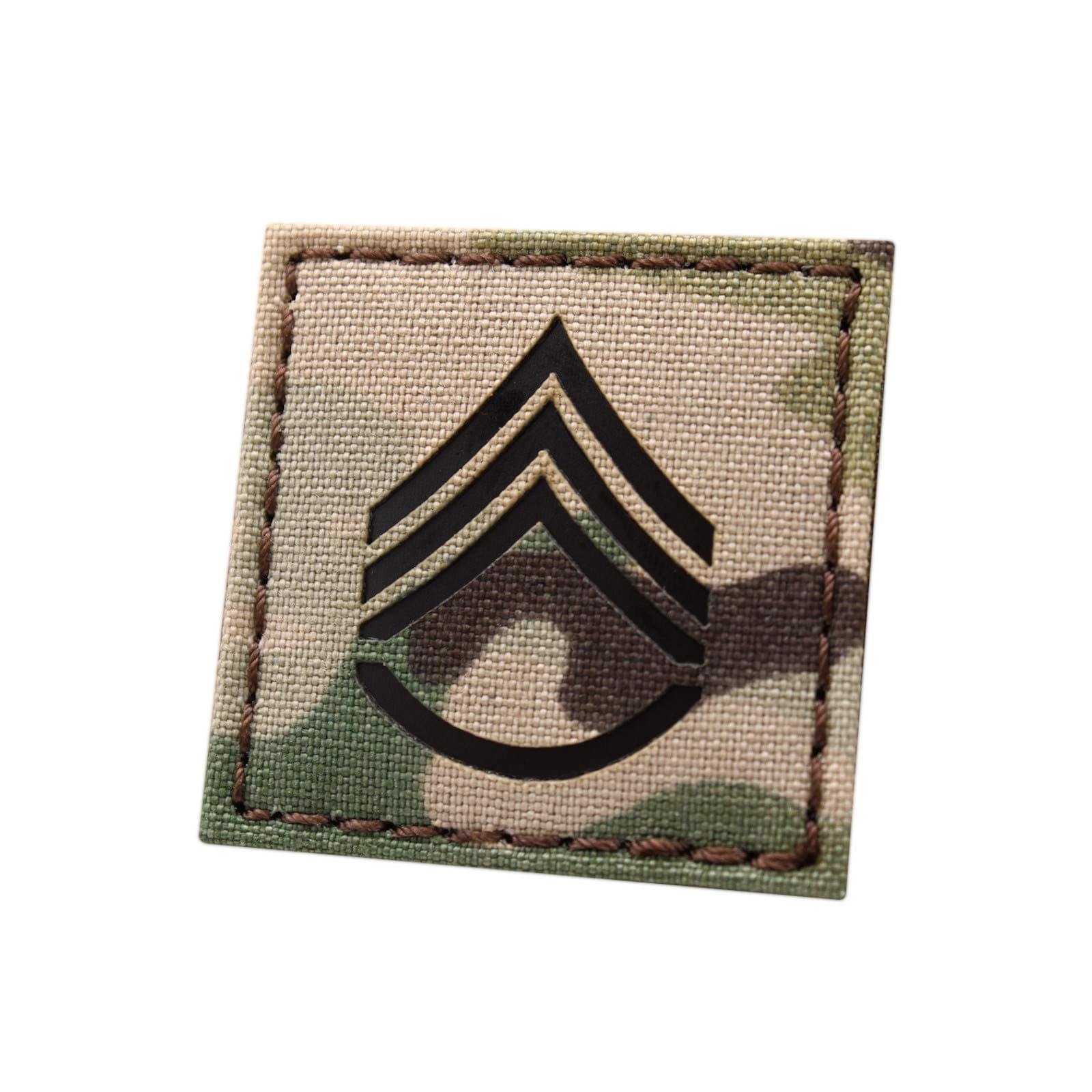 Tactical FreakyMulticam IR 2x2 US Army Staff Sergeant SSG E-6 Rank USA Morale Touch Fastener Patch