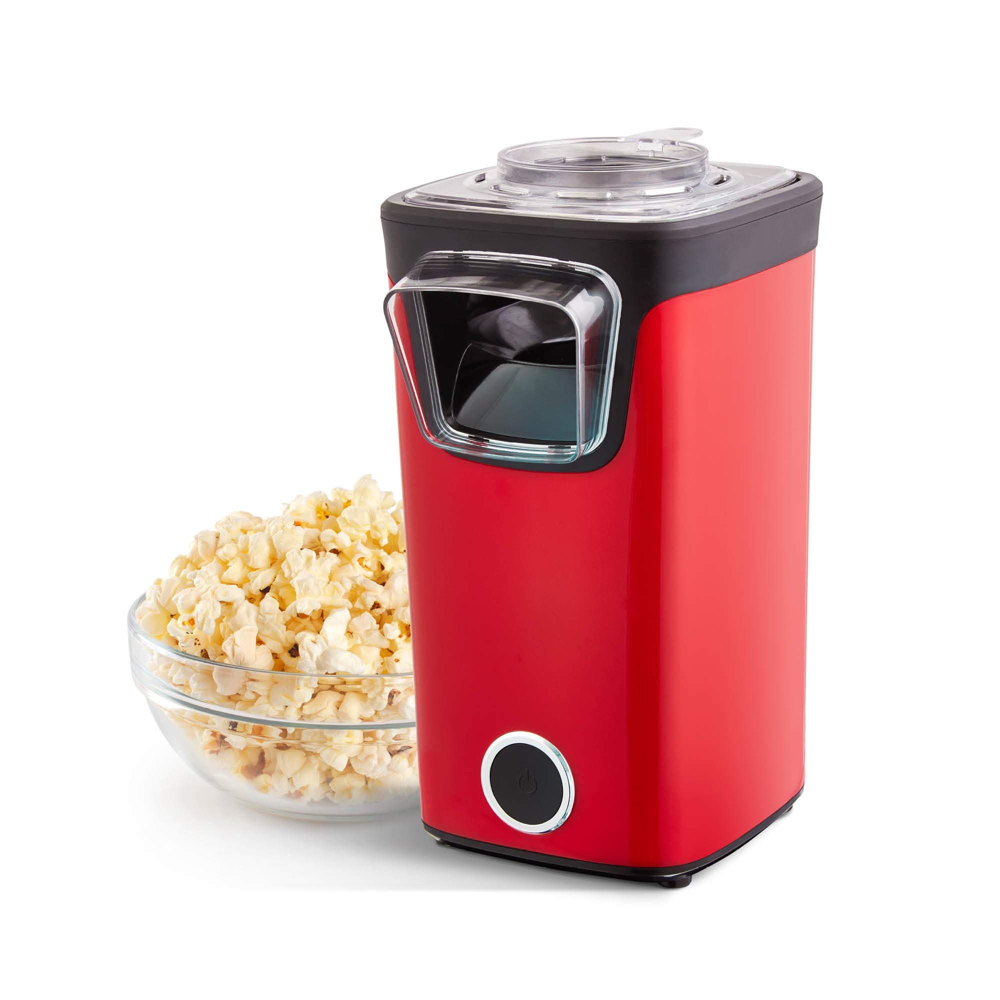 Dash Turbo Pop Popcorn Maker - Theater-Style Popcorn Machine - Comes with Measuring Cup & Butter-Melting Tray - Convenient, Space-Saving Design - 8 Cups, Red