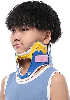 Kids Neck Support Brace, Children Cervical Collar with Open Design, 360° Supporting and Height/Tightness Adjustable, “V” Shape Ergonomic Structure Without Sultry, for Torticollis, Whiplash