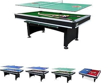 - RACK Scorpius 7-Foot Multi-Game Billiard/Pool Table with Table Tennis Top – Budget, Traditional Pool Table for Adults & Kids, Home Game Rooms