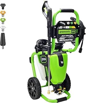 Pro Brushless 3000 PSI (CSA Certified) 2.0 GPM Max / 1.1 GPM Electric Pressure Washer (Rugged Steel Frame, 25 FT Hose, 35 FT GFCI Power Cord)