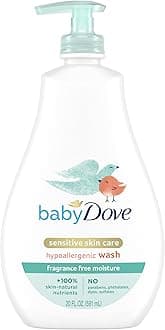 Sensitive Skin Care Baby Wash For Baby Bath Time Fragrance Free Moisture Fragrance Free and Hypoallergenic, Washes Away Bacteria 20 oz