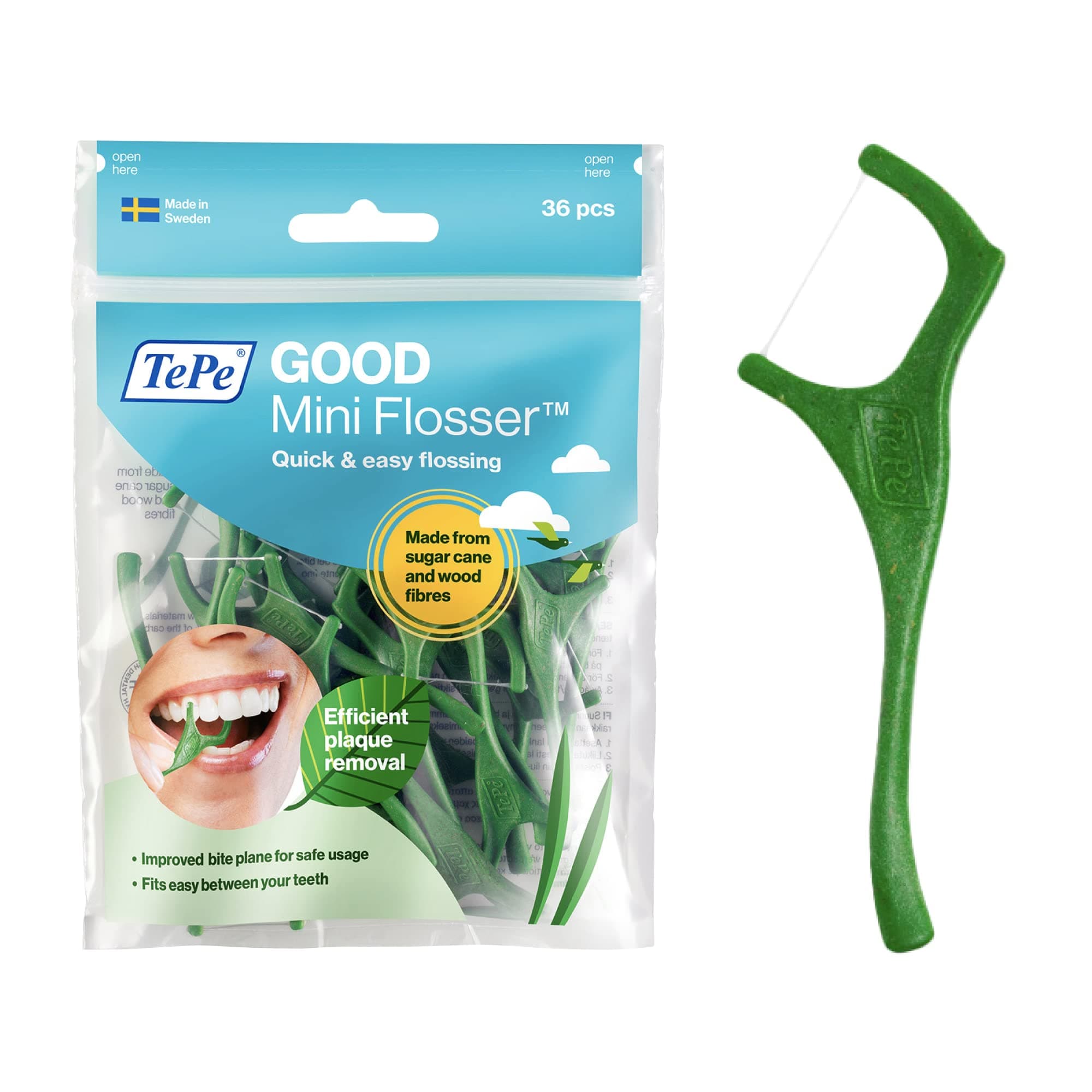 TEPE Good Mini Flosser / 1 X 36 Pack, Green