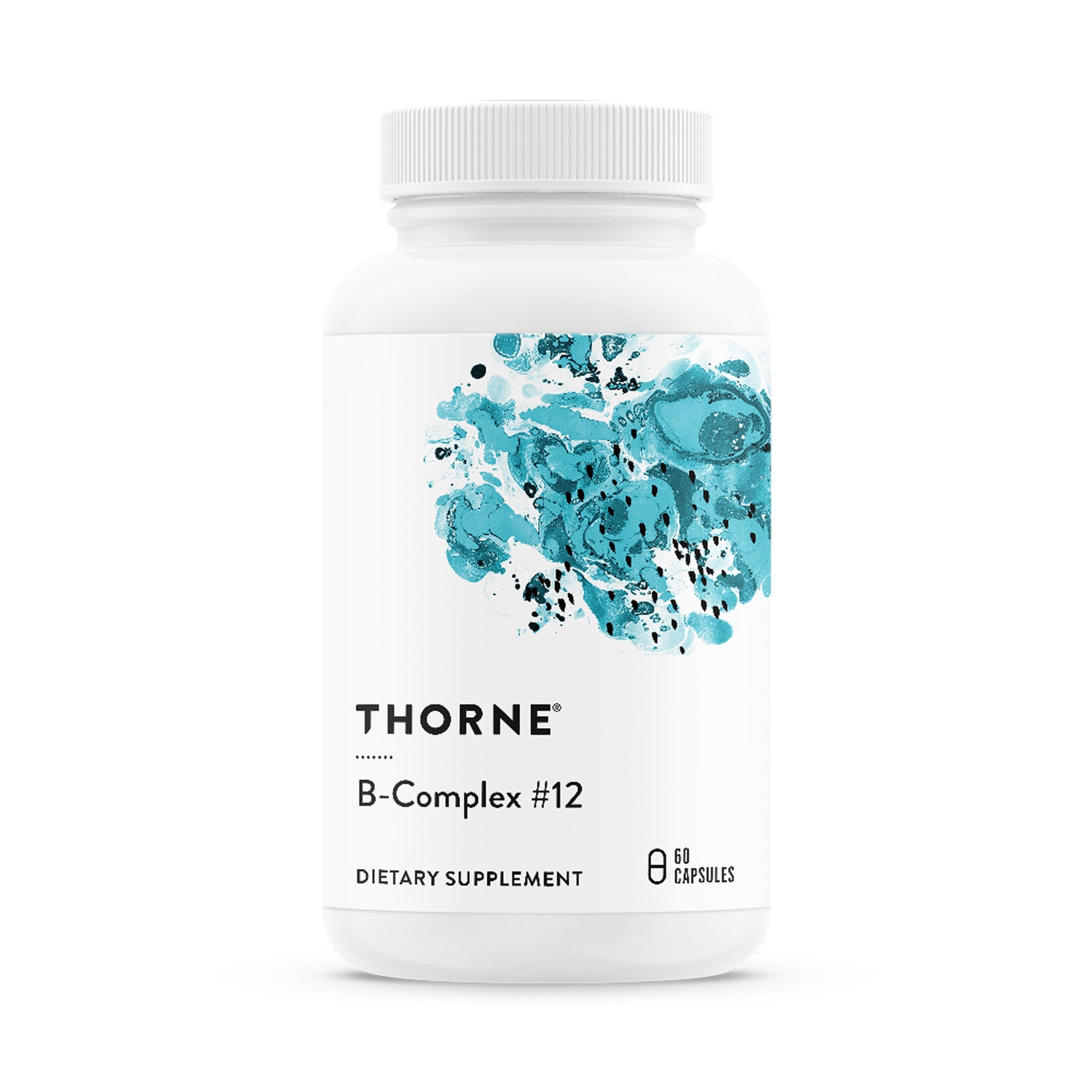 THORNE B-Complex #12 - Vitamin B Complex with Active B12 and Folate - 60 Capsules