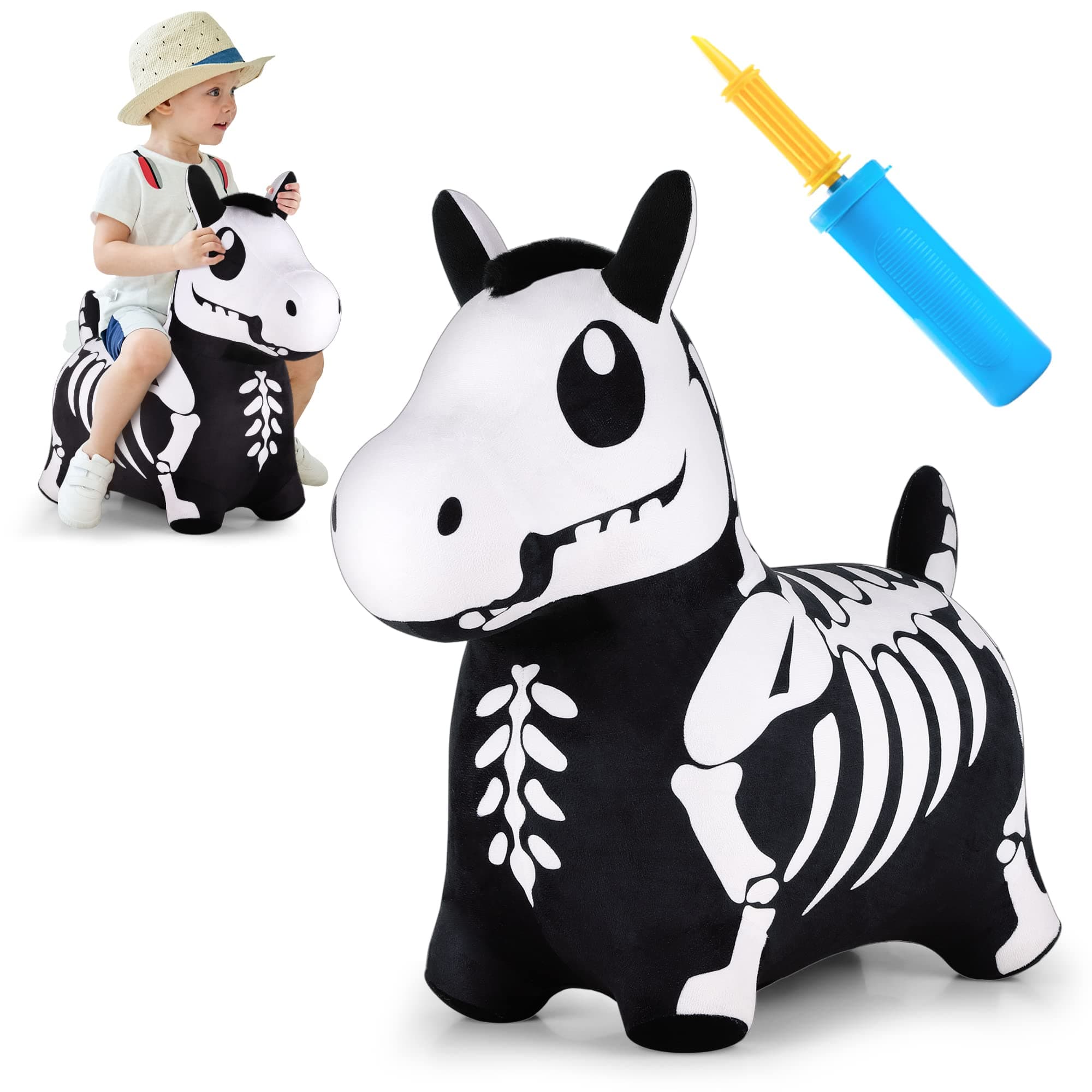 Hopping Skeleton Horse Toy