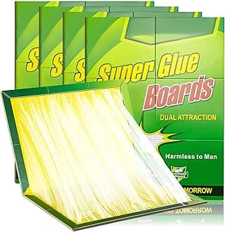 Pest Sticky Pads Trap,Multi-Use Pest Trap Boards, 5 Packs Pest Sticky Boards,Large Extra Strong Sticky Trap for Multiple Insects in Indoor Outdoor Home Kitchen Garden Garage