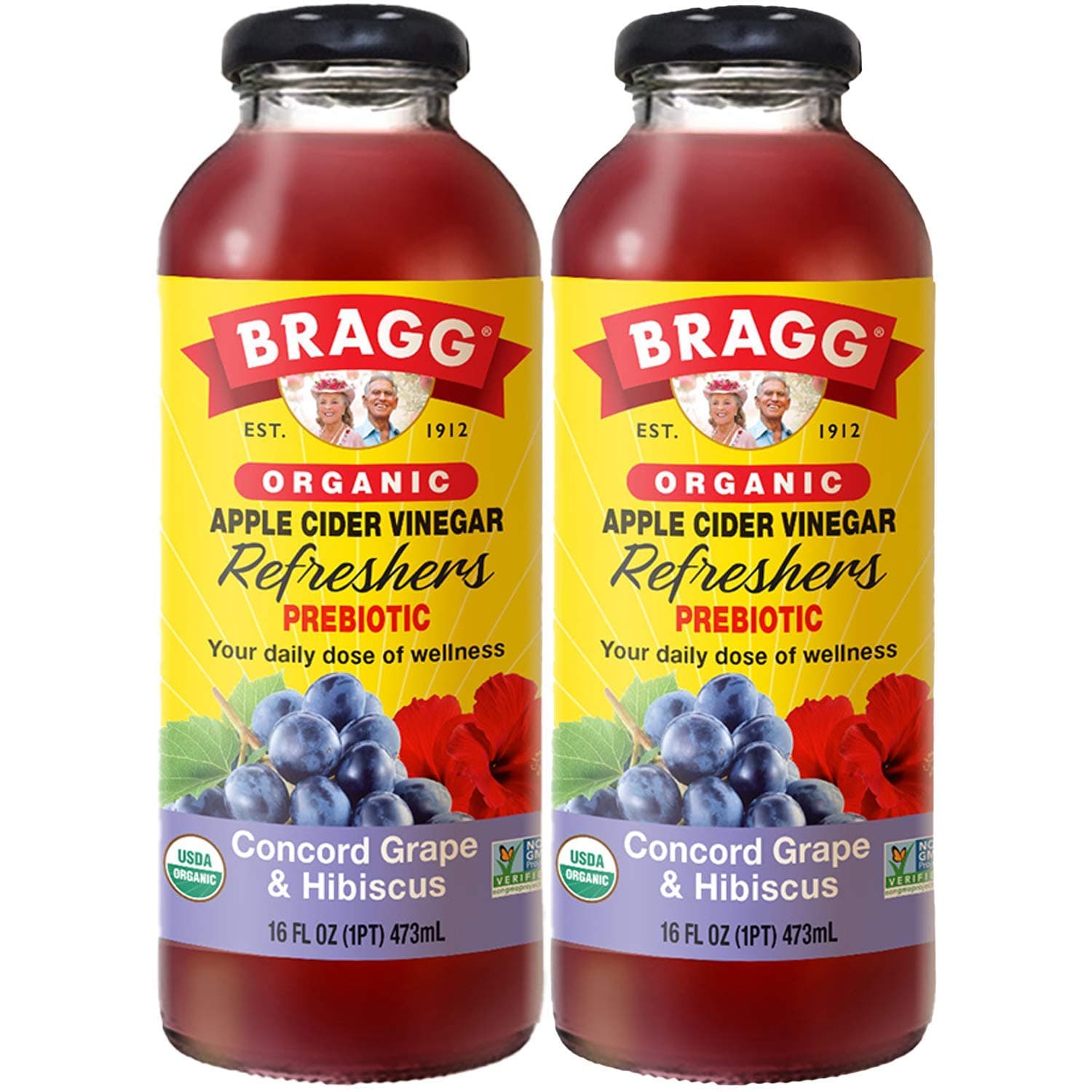 (3 Pack) - Braggs Apple Cider Vinegar & Concord Grape-Acai Drink| 473 ml |3 Pack - Super Saver - Save Money