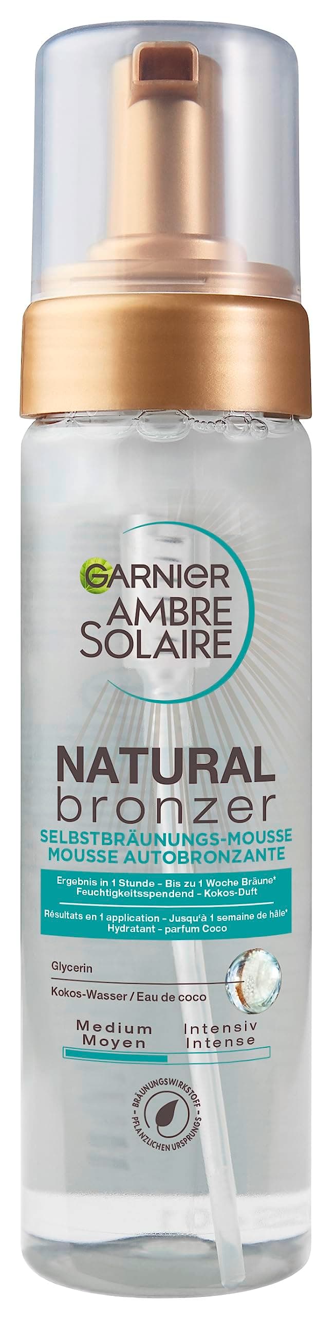 Self-Tanning Mousse, Nourishing Self-Tanning for a Natural and Stain-Free Tan, Ambre Solaire Natural Bronzer, 1 x 200 ml
