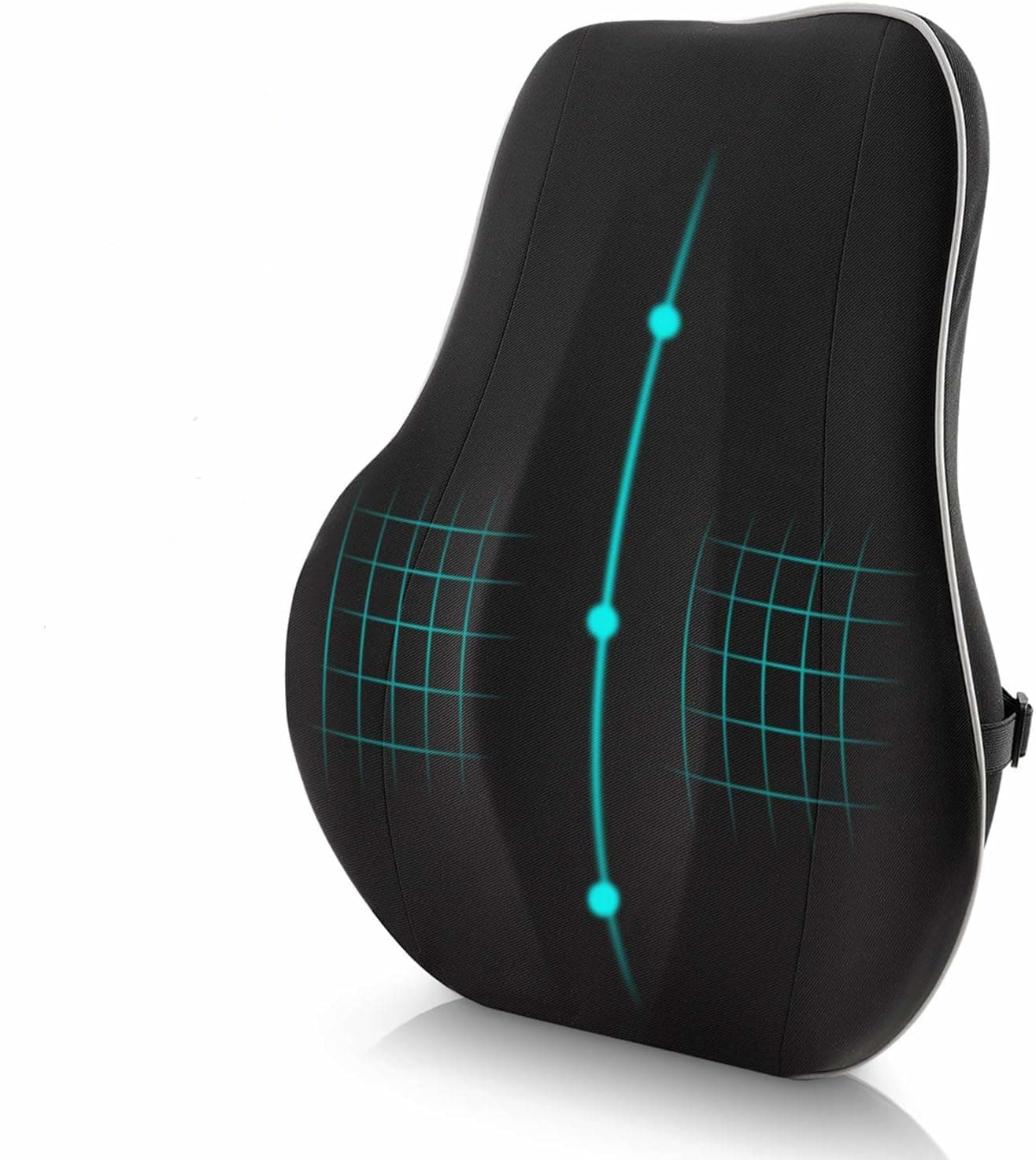 Newgam Lumbar Support Pillow/Back Cushion,Memory Foam Orthopedic Backrest with Breathable 3D Mesh for Car Seat,Office/Computer Chair,Wheelchair and Recliner,Ergonomic Design for Back Pain