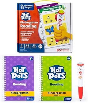 Educational Insights Hot Dots Jr. Let's Master Kindergarten Reading, Ages 5 and Up, (100 Self-Checking Lessons)