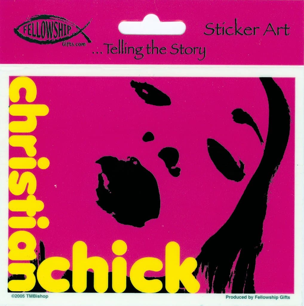 TM Bishop - Pink Christian Chick - Sticker / Decal