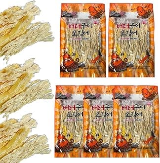 - JOKUNA - Korean dried squid - Soft and chewy texture squid (Spicy, Butter, Roasted) (Butter - 5 pack)