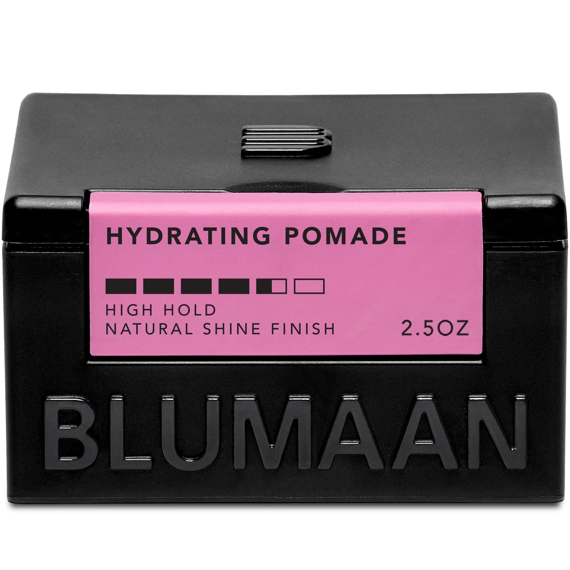 BLUMAAN Hydrating Pomade - Low Shine, High Hold - Water Based, Easy To Wash - Ideal for Quiffs, Pompadours, Ducktails & Slick Back Looks - 2.5 oz