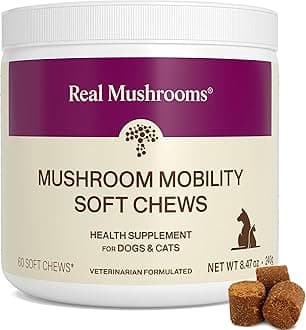Mobility Chews for Dogs & Cats – Green Lipped Mussel & ErgoGold Mushroom Blend – Dogs & Cat Vitamins Treats for Active Routines – Joint, Hip & Flexibility Support – 240 ct Supplement