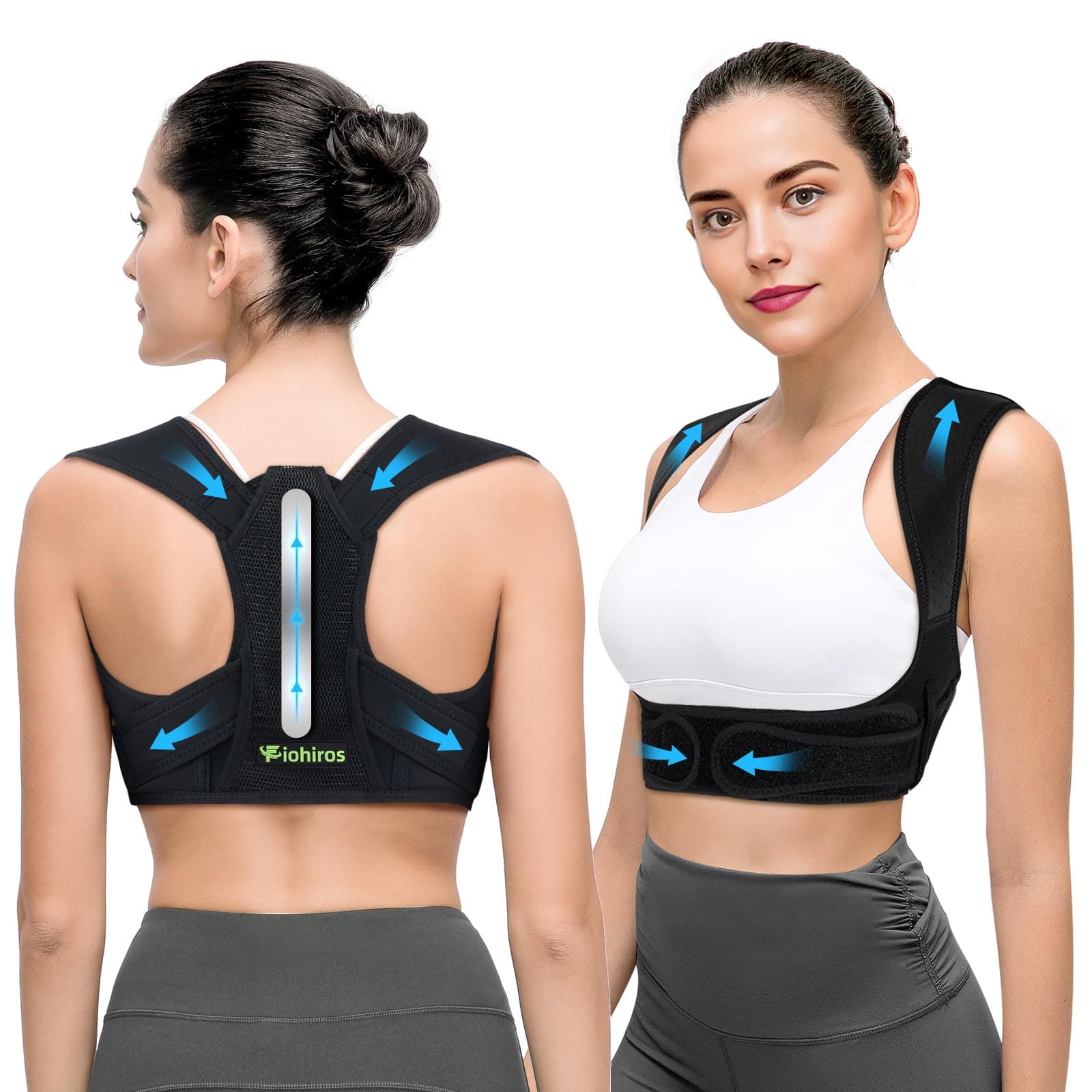 Posture Corrector for Men and Women, Back Brace Support for Hunchback, Adjustable Upper Back Straightener Belt, Providing Pain Relief from Back, Shoulder, Neck, Scoliosis S/M
