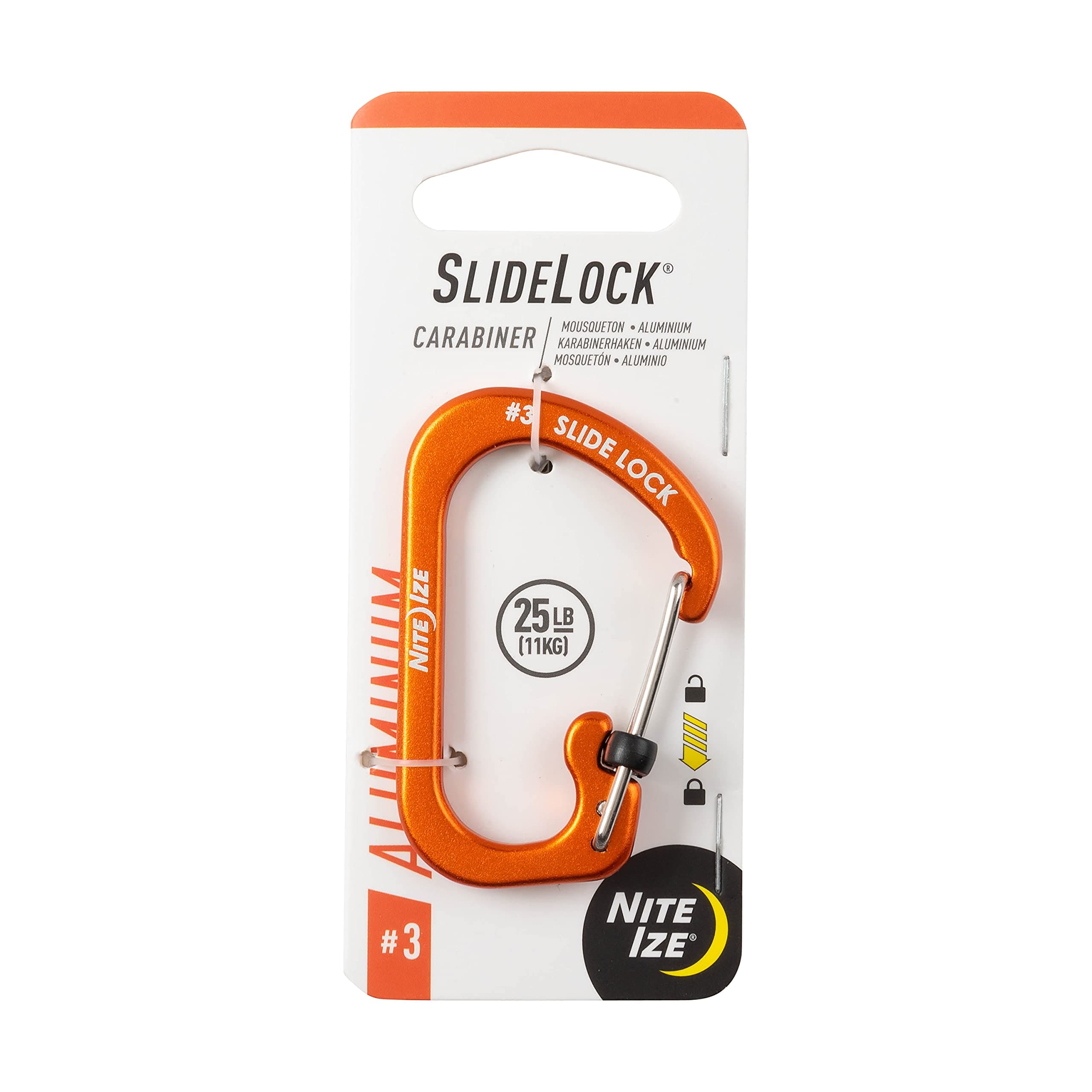 Carabiner SlideLock No3 Orange