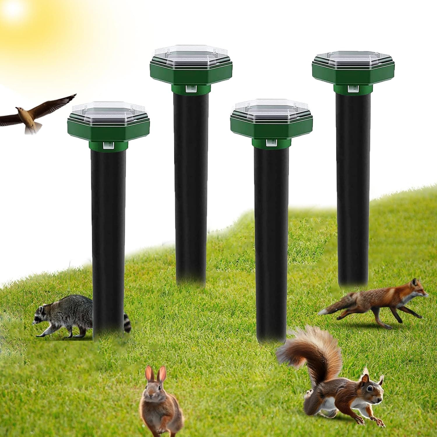 – Solar Mole Repellent, 4 Pack Mole Repellent Ultrasonic, Sonic Mole Repeller With Waterproof, Mole Control Voles, Gophers, Rats, Snakes and Rodents, Solar Mole Deterrent For Outdoor Lawn Garden Yards