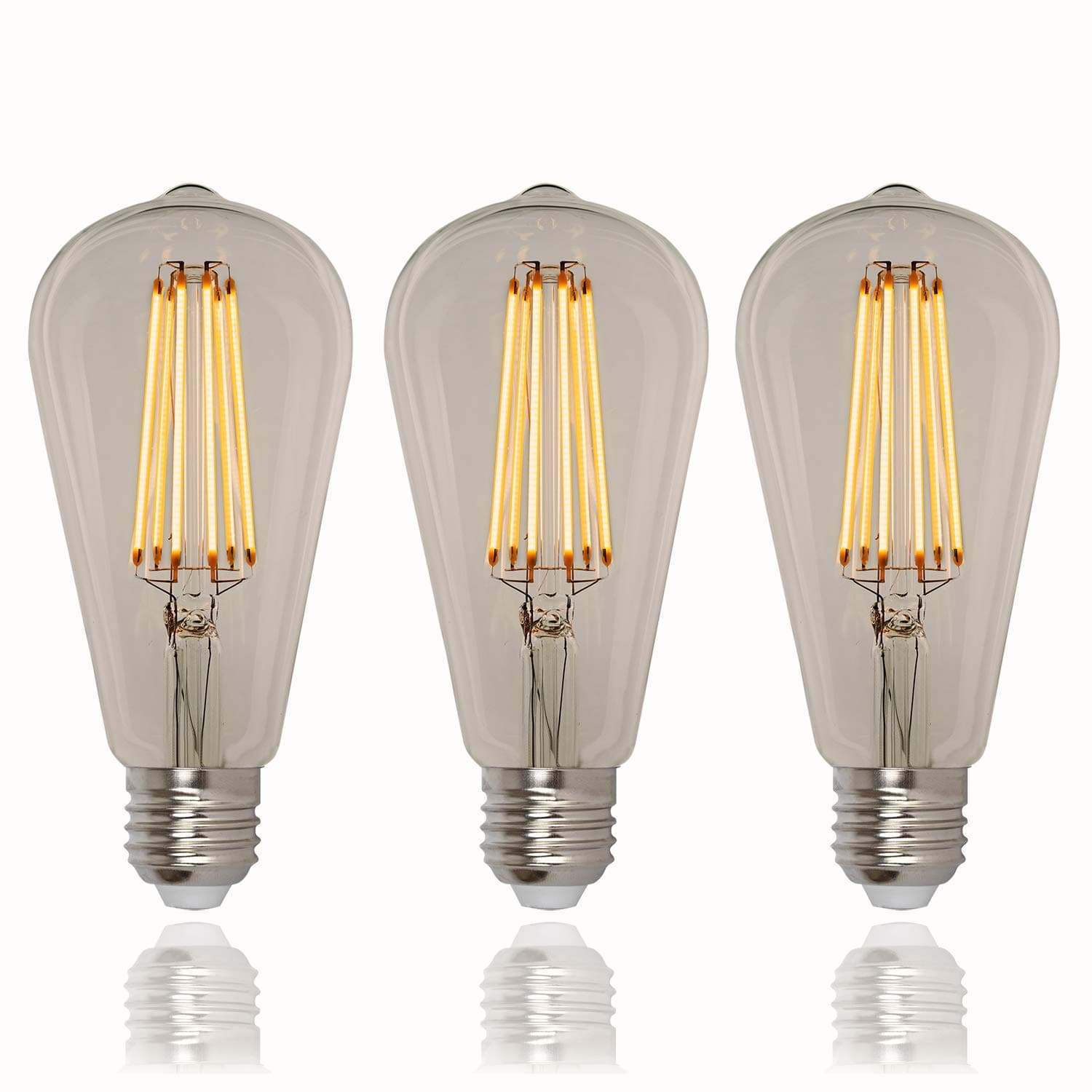 Dimmable Vintage LED Edison Light Bulb 6w (60w) - Squirrel Cage 64mm ES E27 - The Retro Boutique ® - Triple Pack [Energy Class A++]