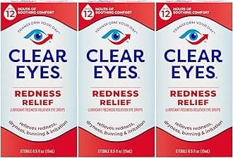 Clear Eyes Redness Relief | Relieves Drying, Burning & Irritations | 0.5 oz | Pack of 3