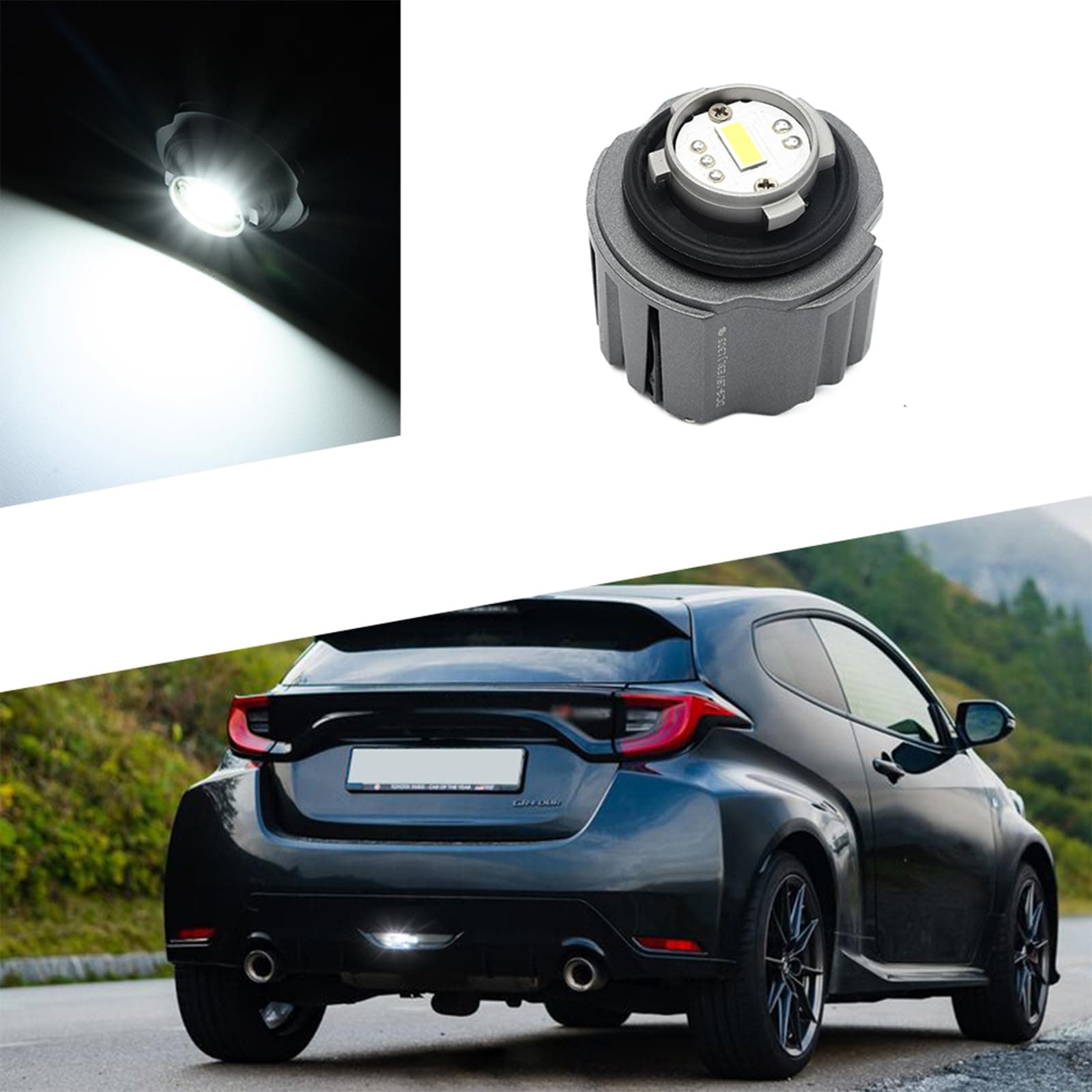 1pc LED Reverse Light Bulb LW5B Compatible with 2021+ T.oyota Yaris Cross, 2020+ T.oyota C HR, 2020+ T.oyota Yaris IV XP210 & GR Yaris Backup Lamp Bulb