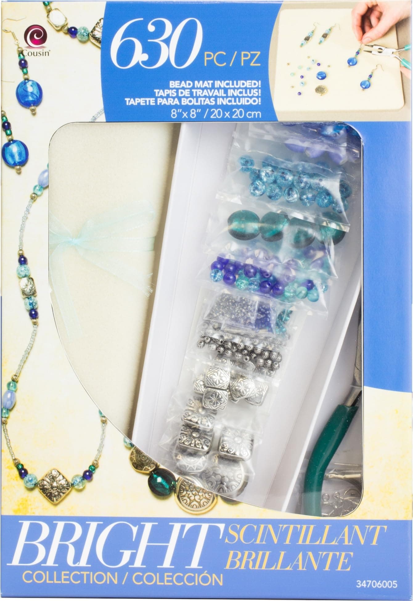 DIY Jewelry Basics Class in A Box Kit, Bright Glass