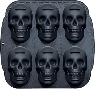 6 Cavity Skull Cakelet Pan