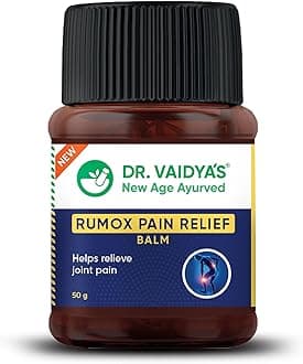 Dr. Vaidya's Rumox Pain Relief Balm | For Head Ache, Body Pain, Joint & Muscle Pain | Mix Of Oils - Mahanarayan, Cajuput, Wintergreen | (50g Each) Pack of 1