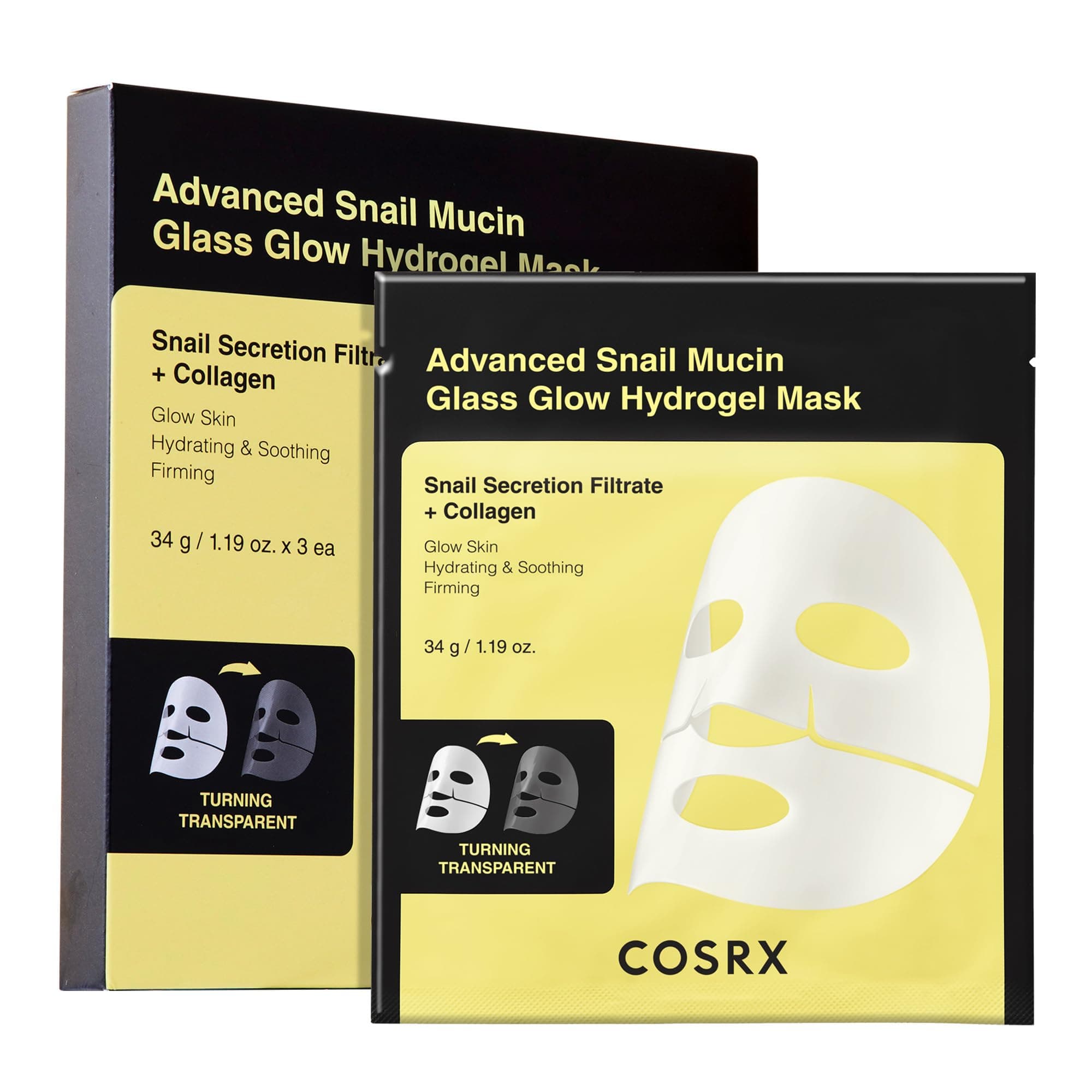 Advanced Snail Mucin Glass Glow Hydrogel Mask_3 ea