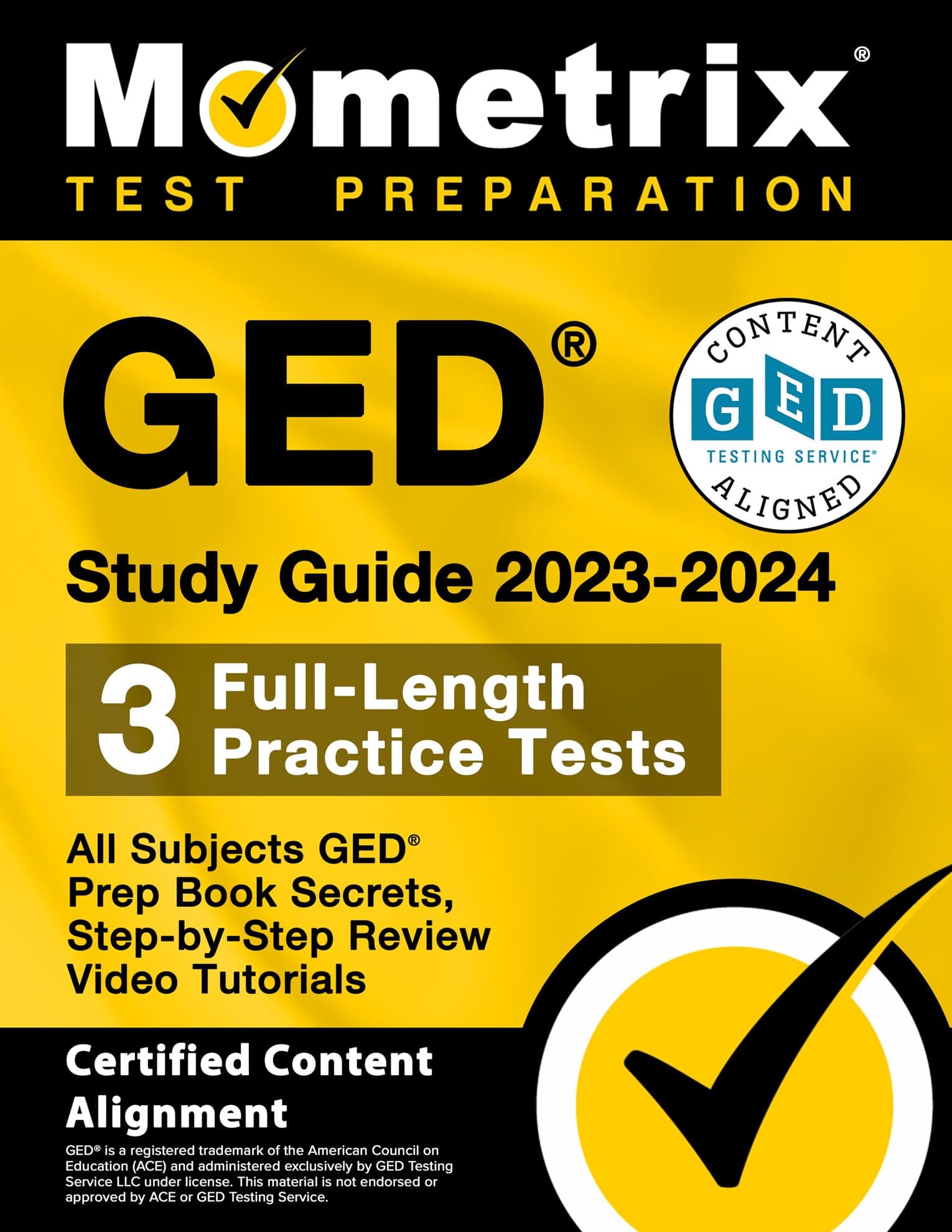 GED Study Guide 2023-2024 All Subjects - 3 Full-Length Practice Tests, GED Prep Book Secrets, Step-by-Step Review Video Tutorials: [Certified Content Alignment] (Mometrix Test Preparation) Paperback – 23 Oct. 2022