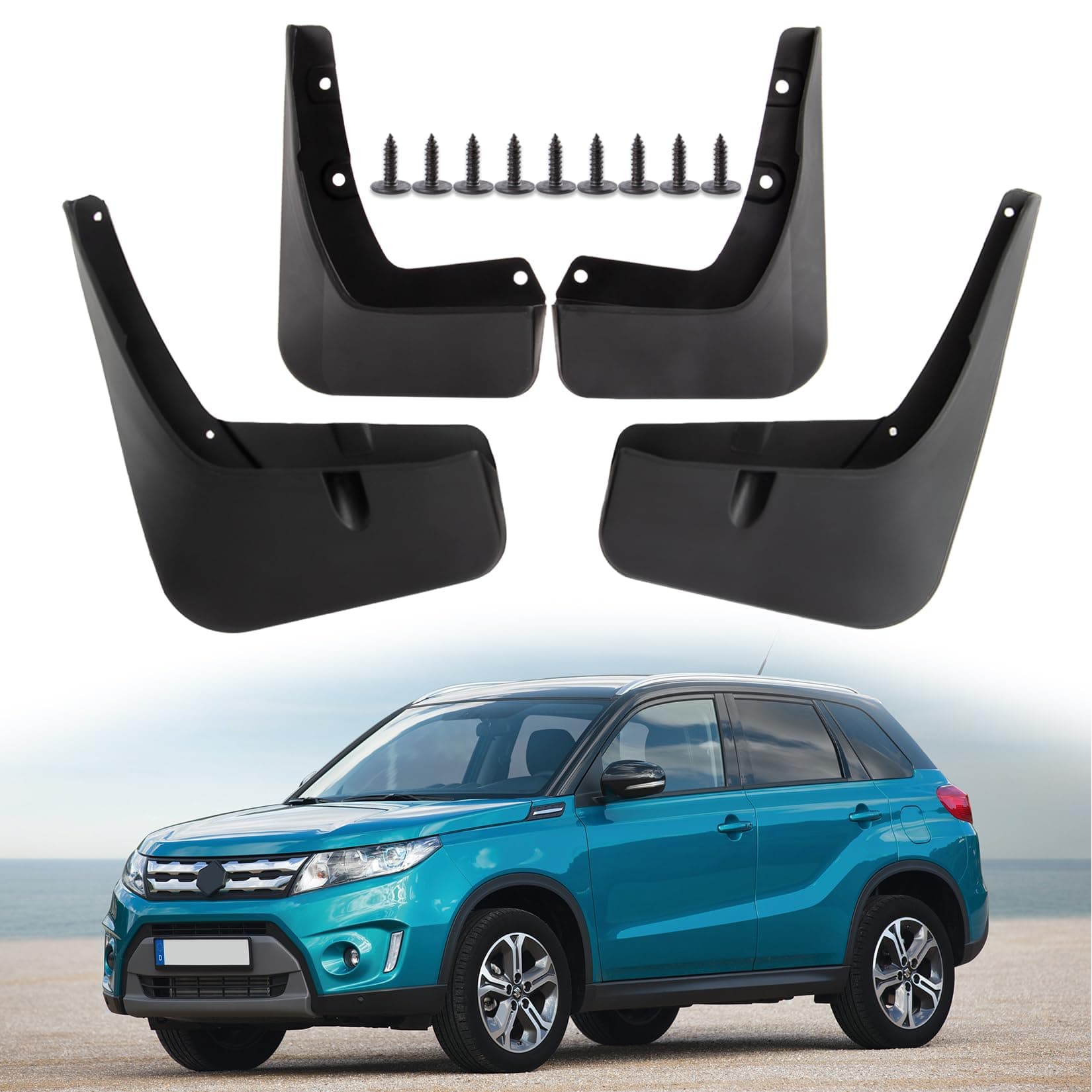 PSLER Car Mud Flaps Mudguard Mudguard Splash Guards Kit for Vitara 2016 2017 2018 2019 2020 2021 2022 20223 2024