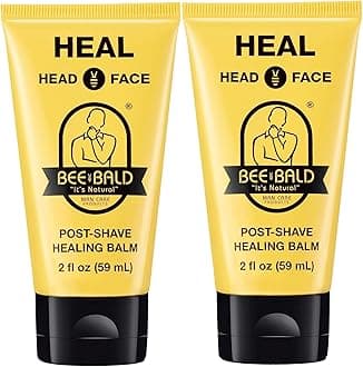 Bee Bald HEAL Aftershave for Men Healing Balm, Immediately Calms & Soothes Damaged Skin, Treats Bumps, Redness, Razor Burn & Other Shaving Post Shave Irritations, 2 Fl Oz (Pack of 2)