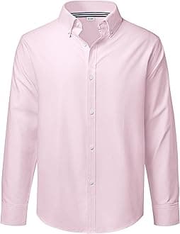 J.VER Boy's Long Sleeve Oxford Dress Shirts Solid Casual Button Down Collar Shirt Kids Formal Uniform Tops