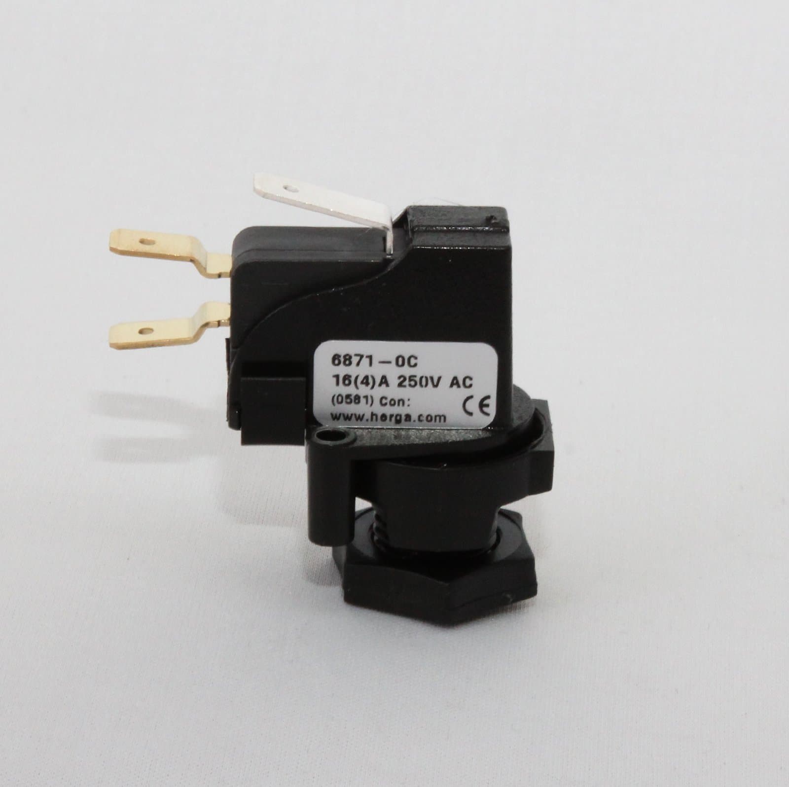 Herga Air Switch, Spdt, Momentary, Base Entry 6871-0C