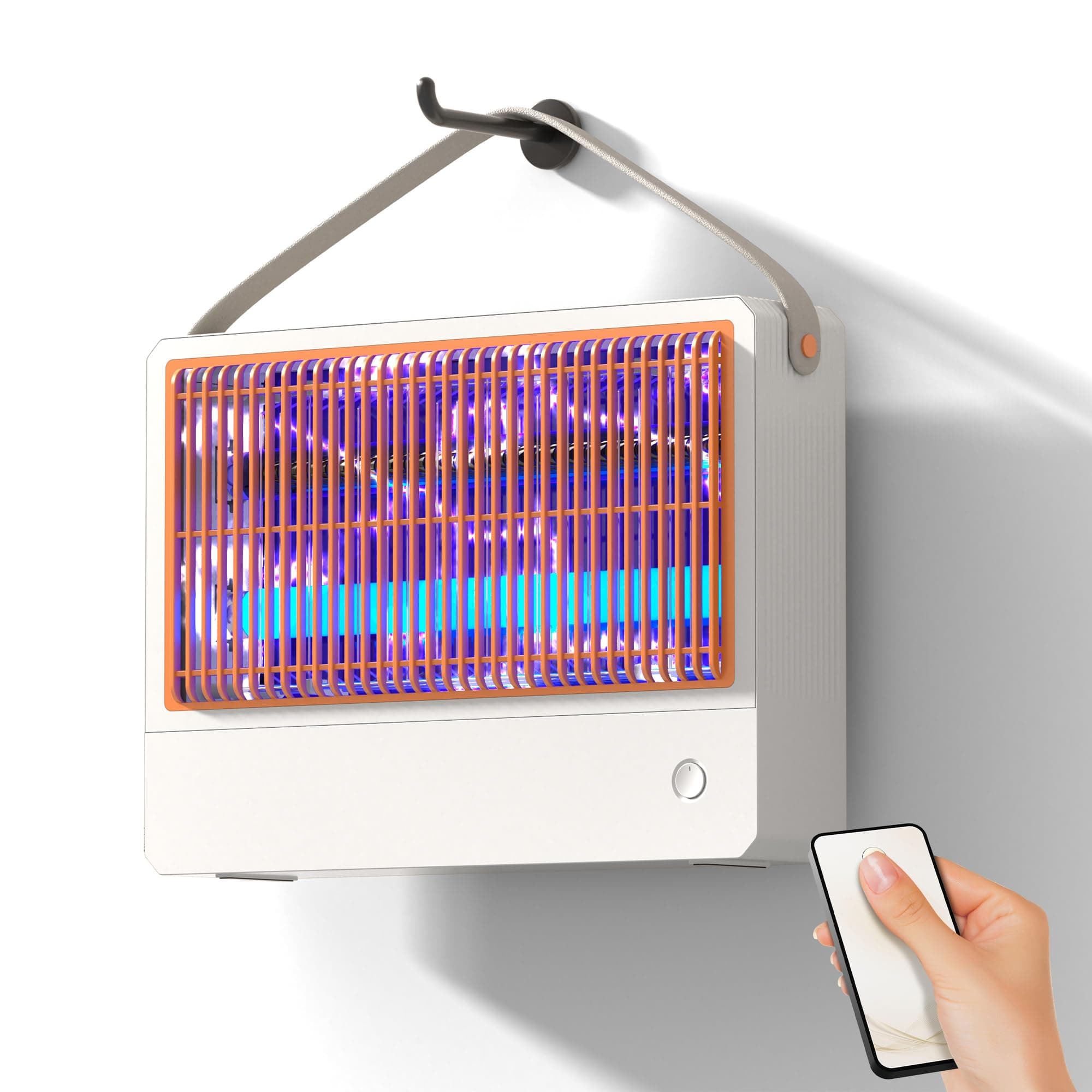 DJROLL Bug Zapper Fruit Fly Traps for Indoor, Electric Fly Zapper for Home with Remote, Hybrid Spectrum 20W Mosquito Killer Including 2 Pack Replacement Bulbs