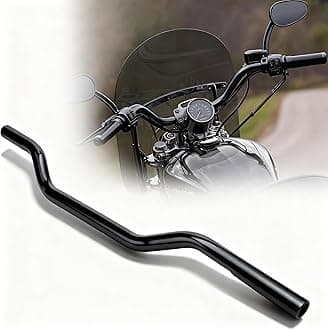 2.7" Rise 1" Clamp Drag Bars Handlebars for Harley 2010-later XL883L XL1200C XL1200NS XL1200T XL1200V and XL1200XS Models, Black