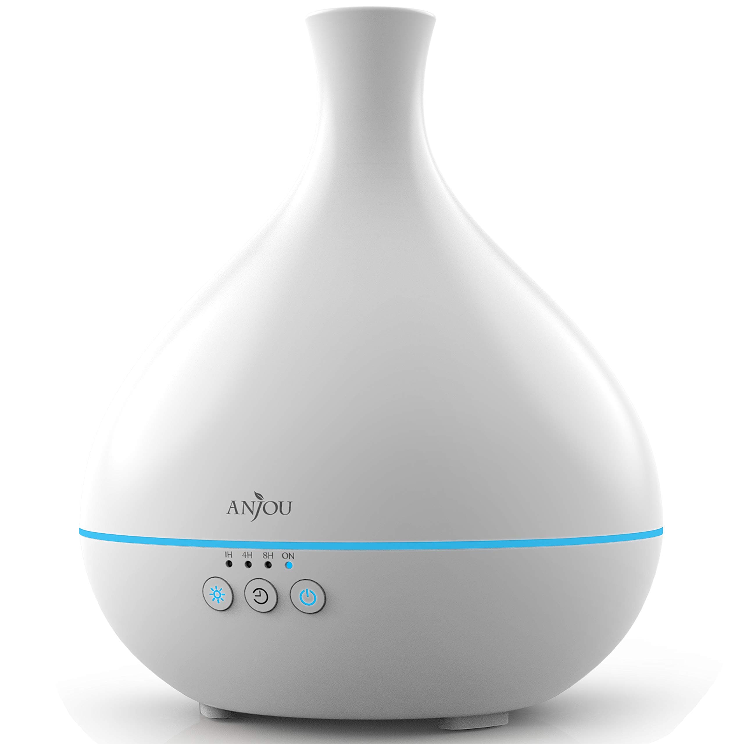 Essential Oil Diffuser, One Fill for 15hrs Consistent Scent & Aromatherapy, Anjou 500ml Wood Grain Cool Mist Humidifier, World's First Diffuser with Patented Oil Flow System for Home & Office