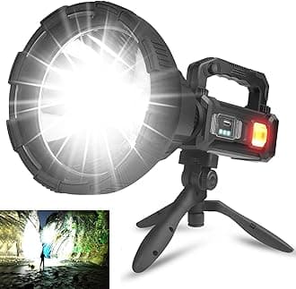Foleto Rechargeable LED Spotlight Flashlights 100000 High Lumens XHP90 Lamp 6.5 Inch (XXL-Large)