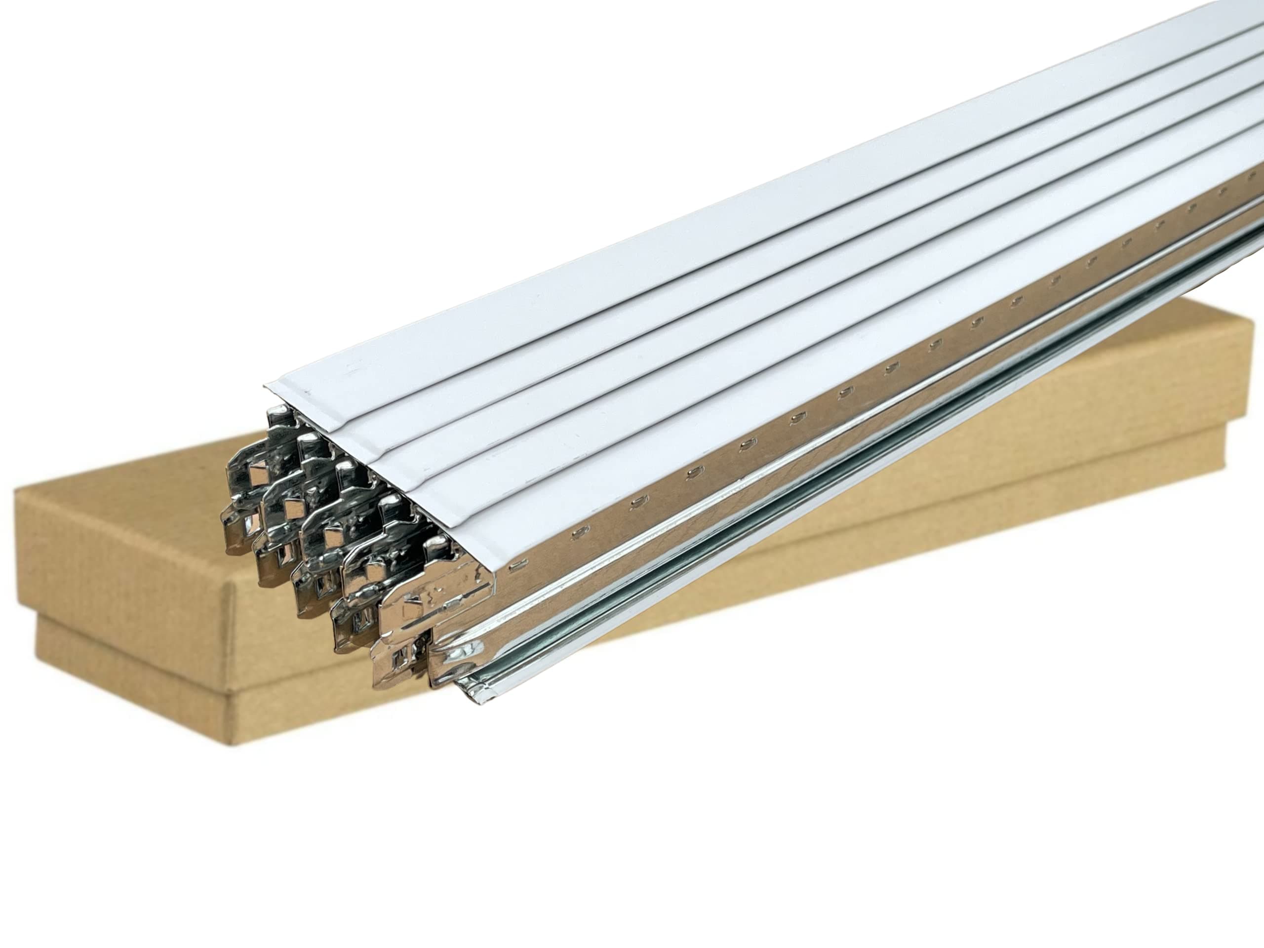 Suspended Ceiling Cross Tee Section 1200mm x 24mm White Color Pack of 10pcs