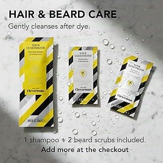 Cleverman Auburn Hair & Beard Dye for Men, All-in-One Reusable Kit - Mens Color For Natural-Looking Gray Coverage, Professional-Quality and Ammonia-Free for Hair, Beard & Gray Mustache
