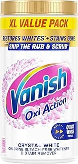 Gold Oxi Action Stain Remover & Whitening Booster Powder For Whites 1.9 kg | Removes Tough Stains Even at 20°C | Restores Whiteness of Greyed Fabrics (Packaging May Vary)