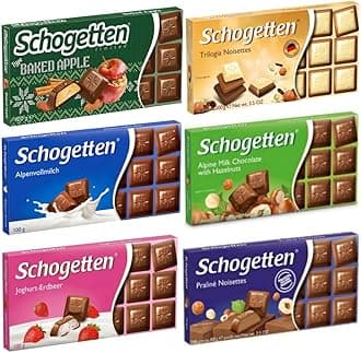 Assortment of German Chocolates 6 Variety Pack, 100gram Each