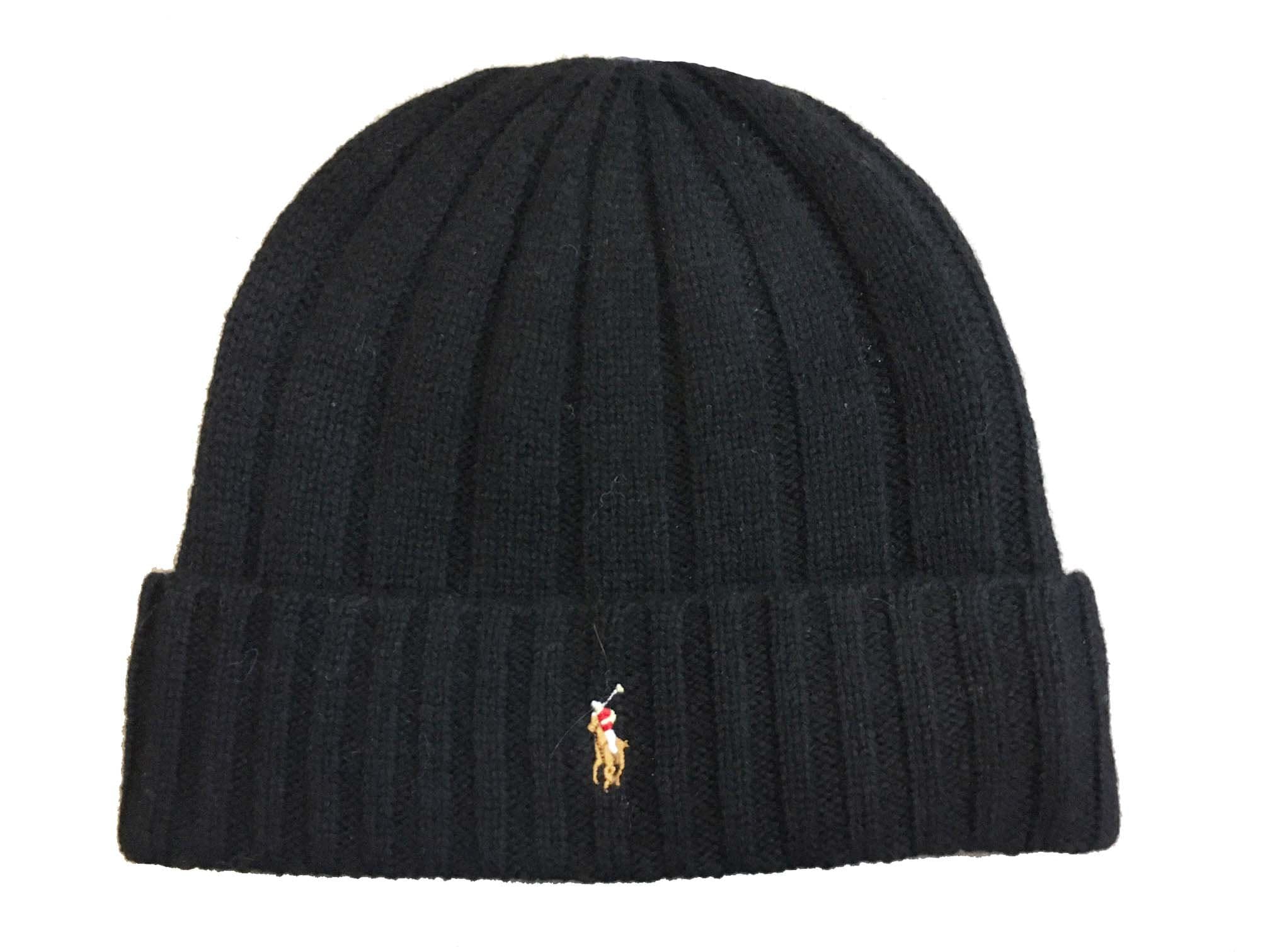 Ralph Lauren Polo Men's Skull Cap Hat Beanie Solid Black, One Size