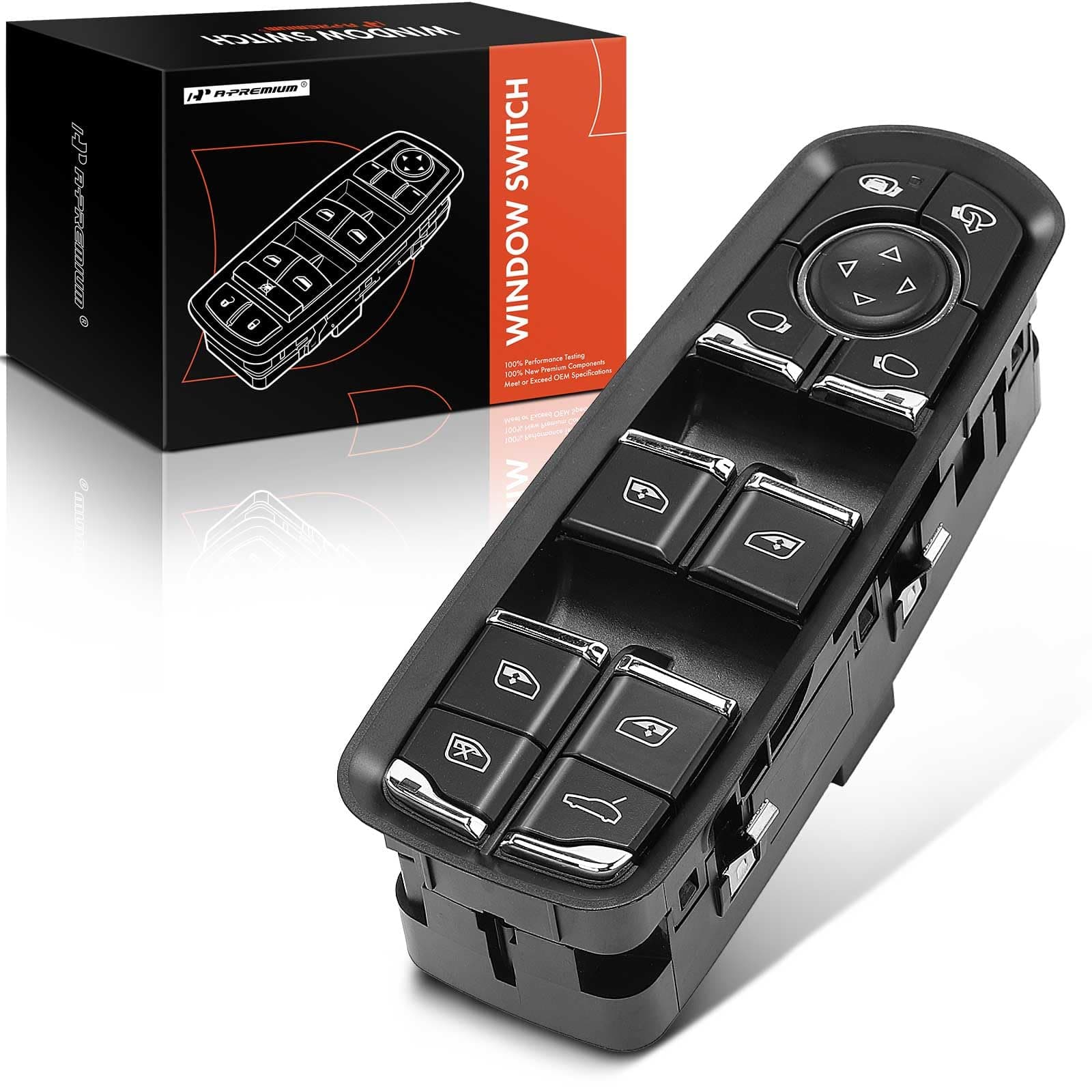 Master Front Left Driver Side Power Window Switch Compatible with Porsche Macan 2015-2018 Panamera 2011-2016 Cayenne 2011-2018, Replace# 7PP959858AEDML