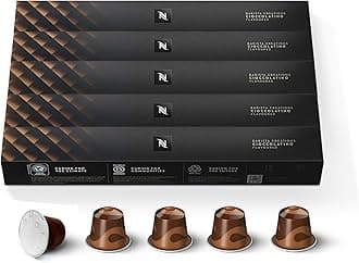Nespresso Cioccolatino Barista Creations Roasted Coffee Capsules, Original Line, 10 capsules in 1 Sleeve - Pack of 5 Sleeves