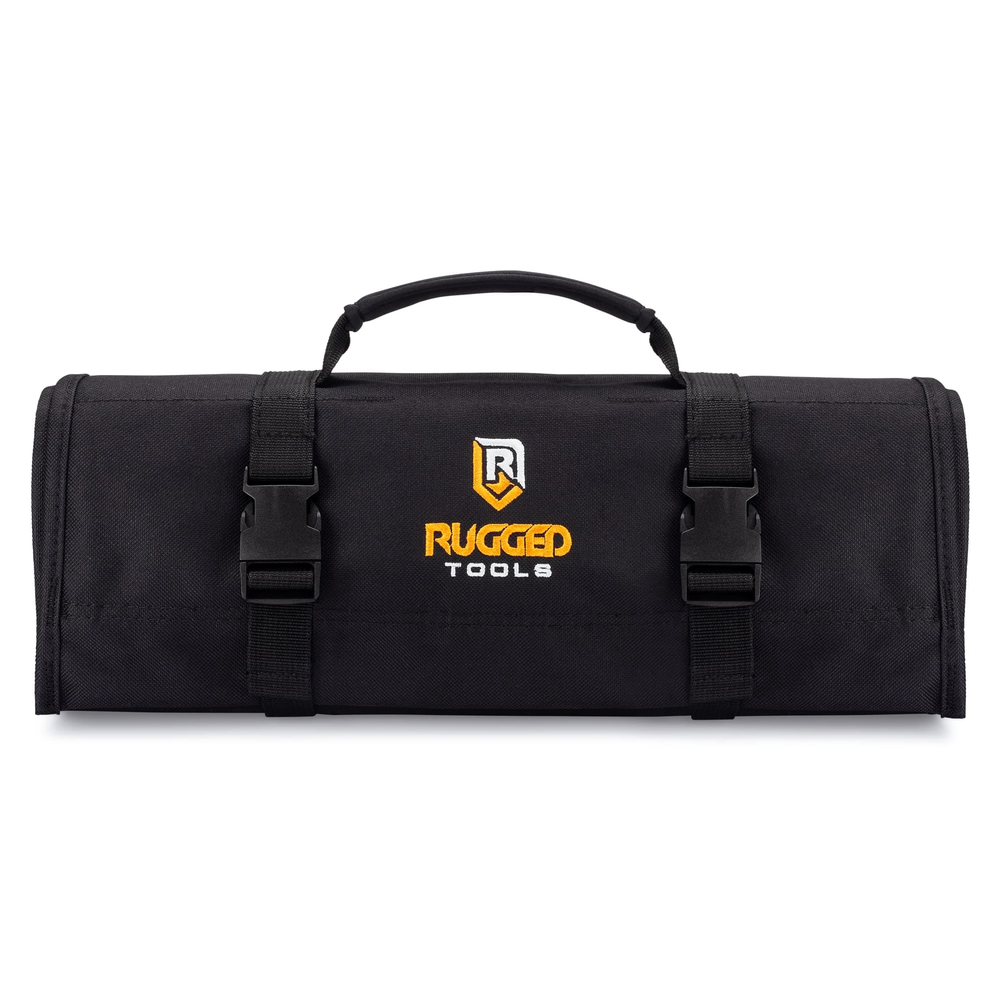 32 POCKET TOOL ROLL ORGANIZER - Wrench & Pouch includes 10 socket up bag pouches for electricians, HVACs, plumbers, carpenters, mechanics and heavy duty mechanics