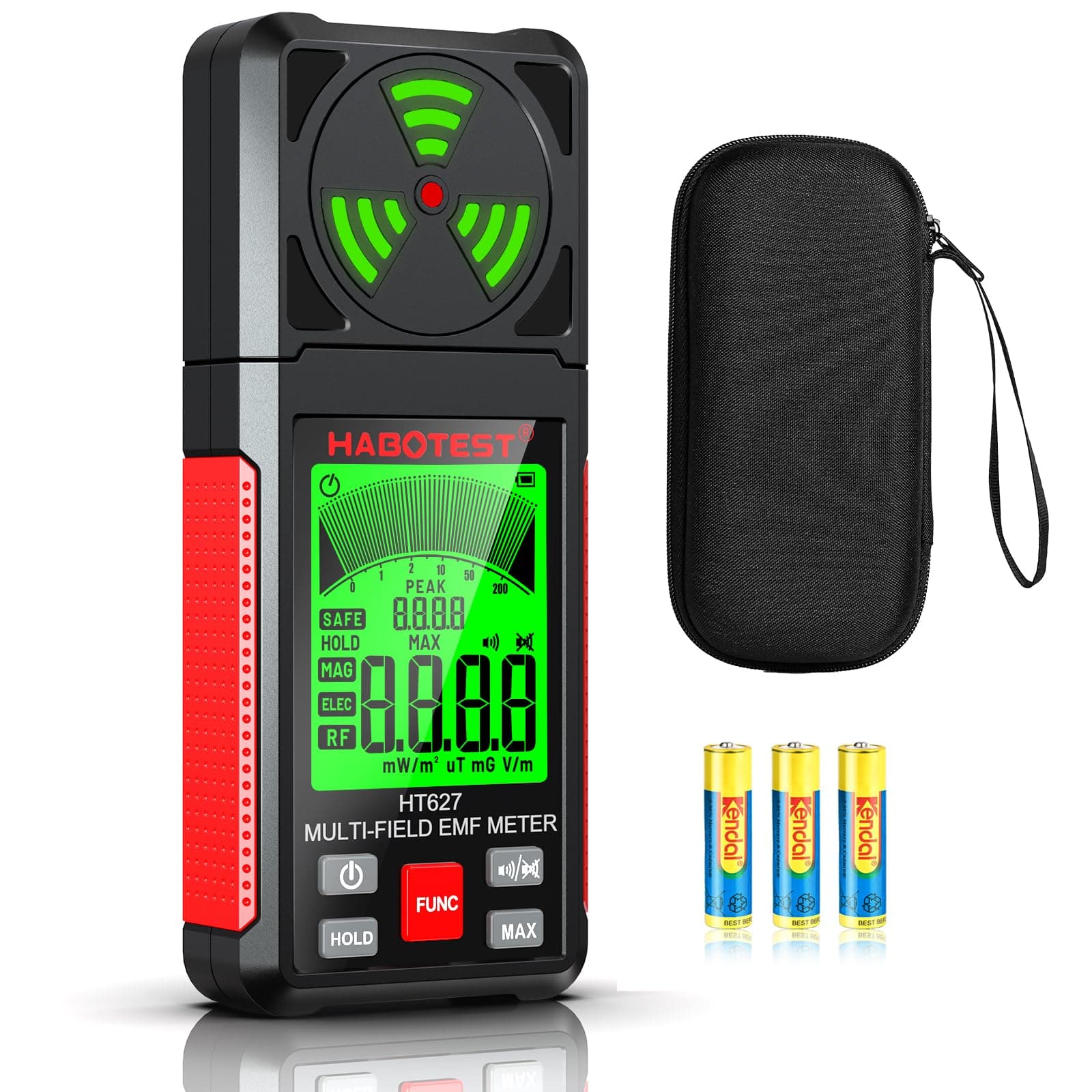 YOJOCK EMF Meter,3 in 1 EMF Detector Electromagnetic Field Radiation Detector for EF,MF,RF,EMF Reader for Home EMF Inspections,Office,Outdoor,Ghost Hunting