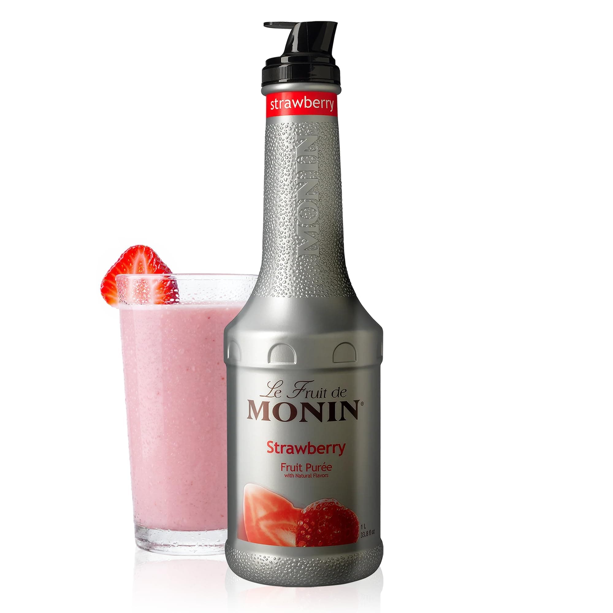 Monin Strawberry Purée 1 L - Single Bottle