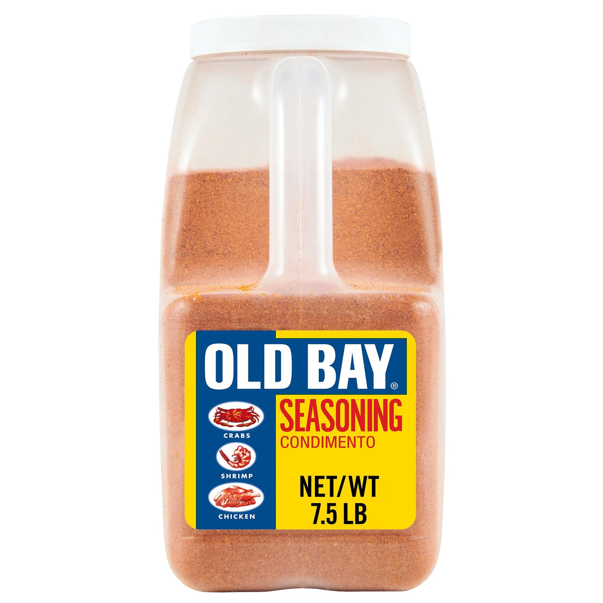 OLD BAY Seasoning, 7.5 lb - One 7.5 Pound Container of OLD BAY All-Purpose Seafood Seasoning, Perfect for Crabs, Shrimp, Chicken, Chowder, Pizza, Fries and More